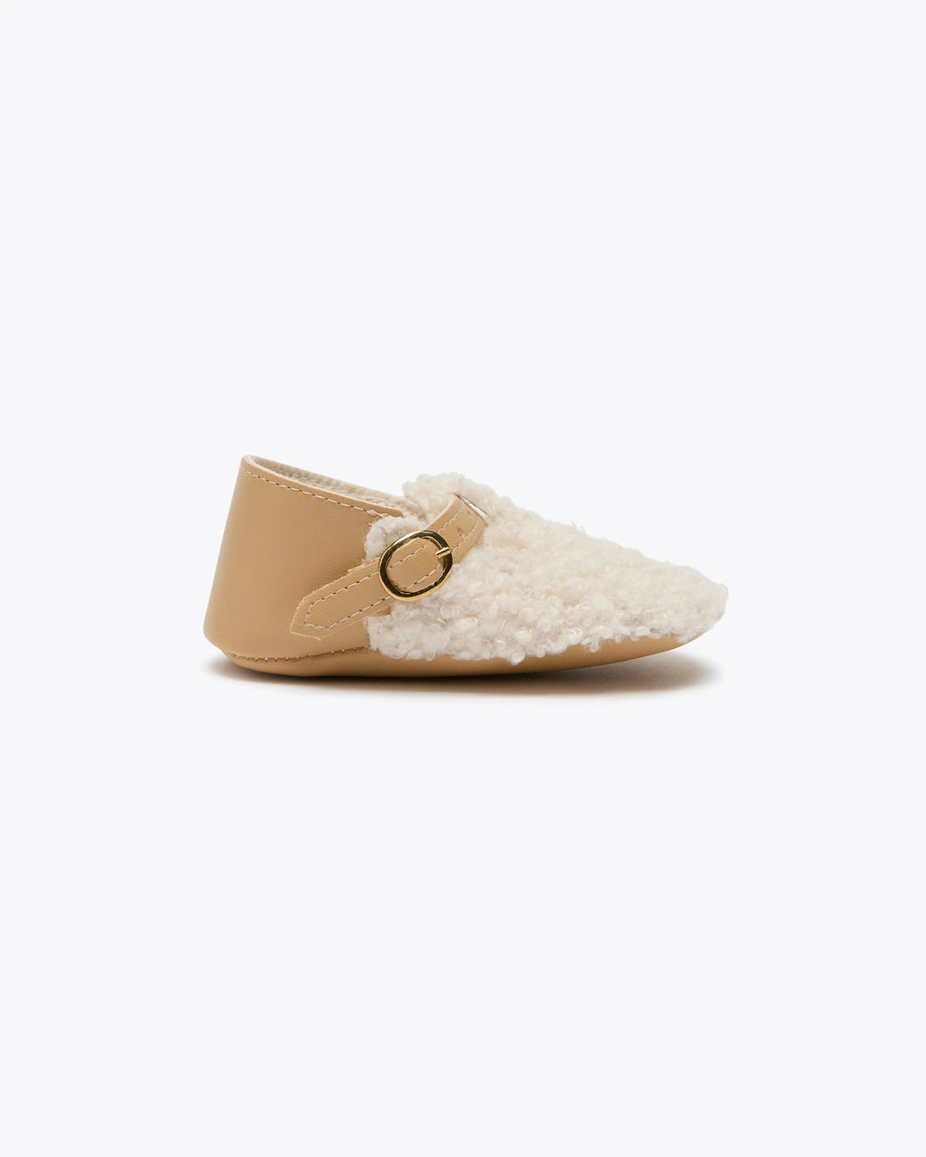Baby Schuhe Elfenbein Bouclé-Stoff | NANAN – Zart, Weich & Elegant