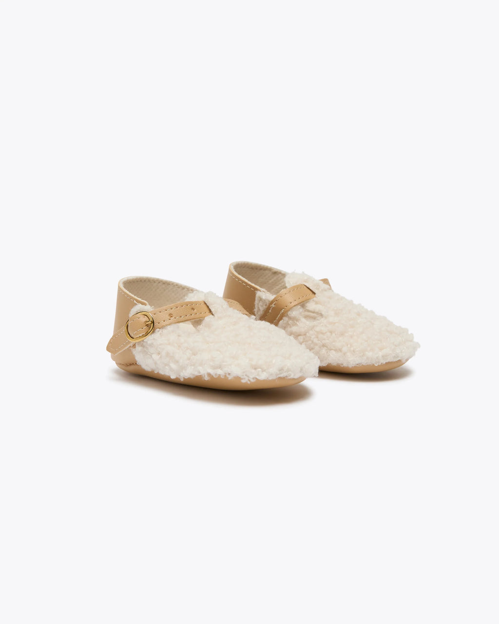 Baby Schuhe Elfenbein Bouclé-Stoff | NANAN – Zart, Weich & Elegant