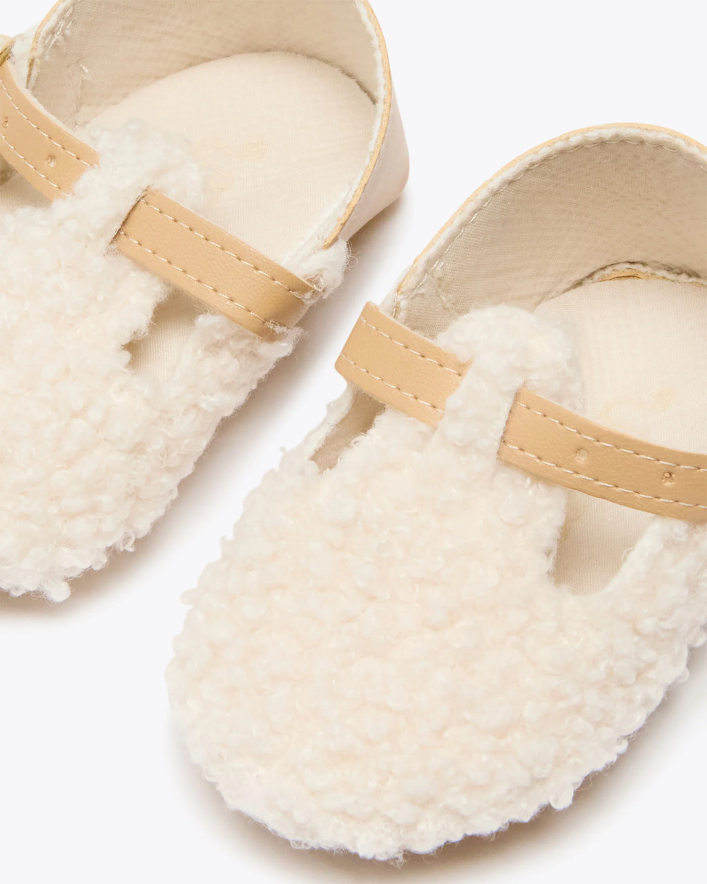 Baby Schuhe Elfenbein Bouclé-Stoff | NANAN – Zart, Weich & Elegant