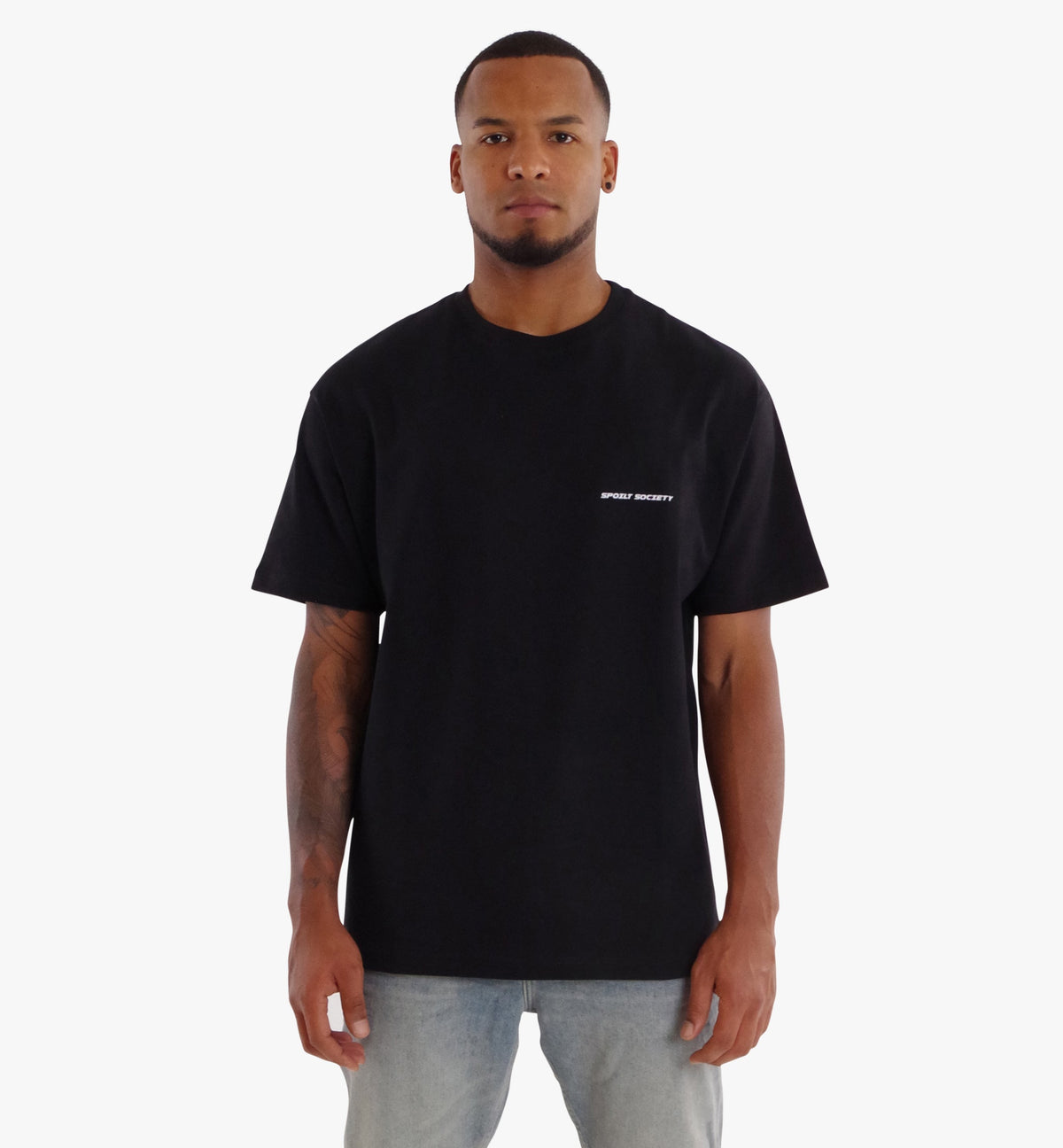Spoilt Society Basic T-Shirt in Schwarz mit Logo