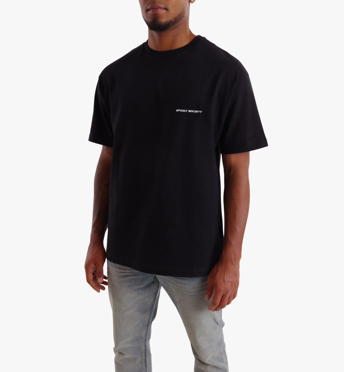 Spoilt Society Basic T-Shirt in Schwarz mit Logo