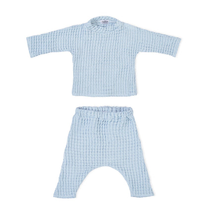 Leinen Baby- &amp; Kinderkleidungsset – Blau | MellowConceptStore