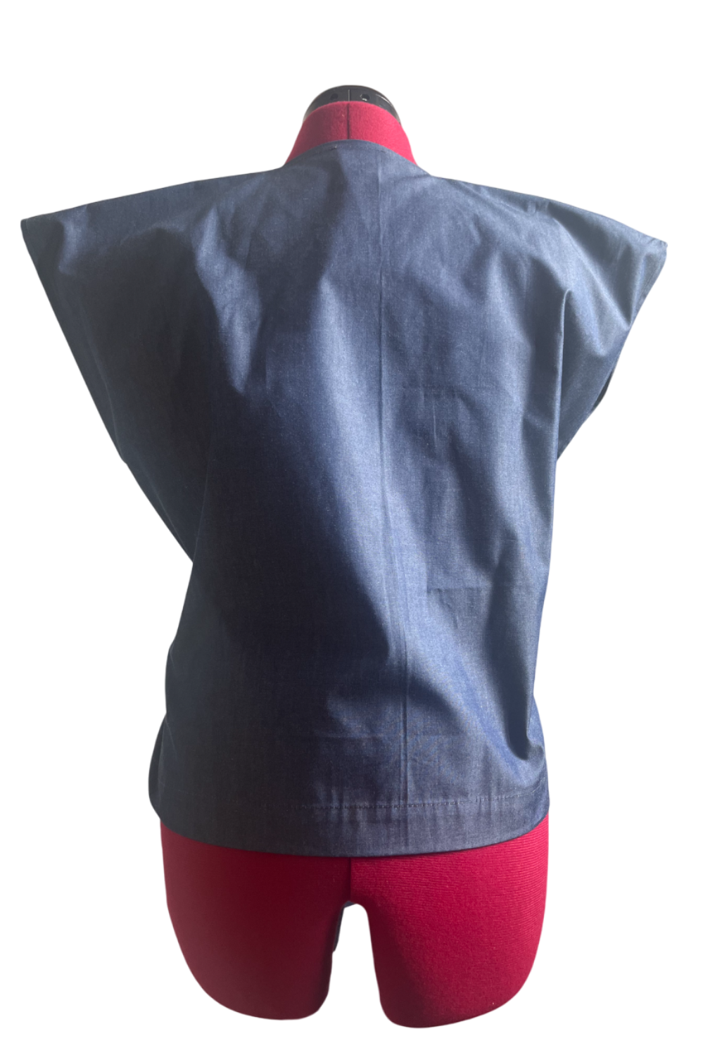Denim Kimono-Top Ärmellos | End-of-Roll Denim | Zero-Waste | ZEROBARRACENTO