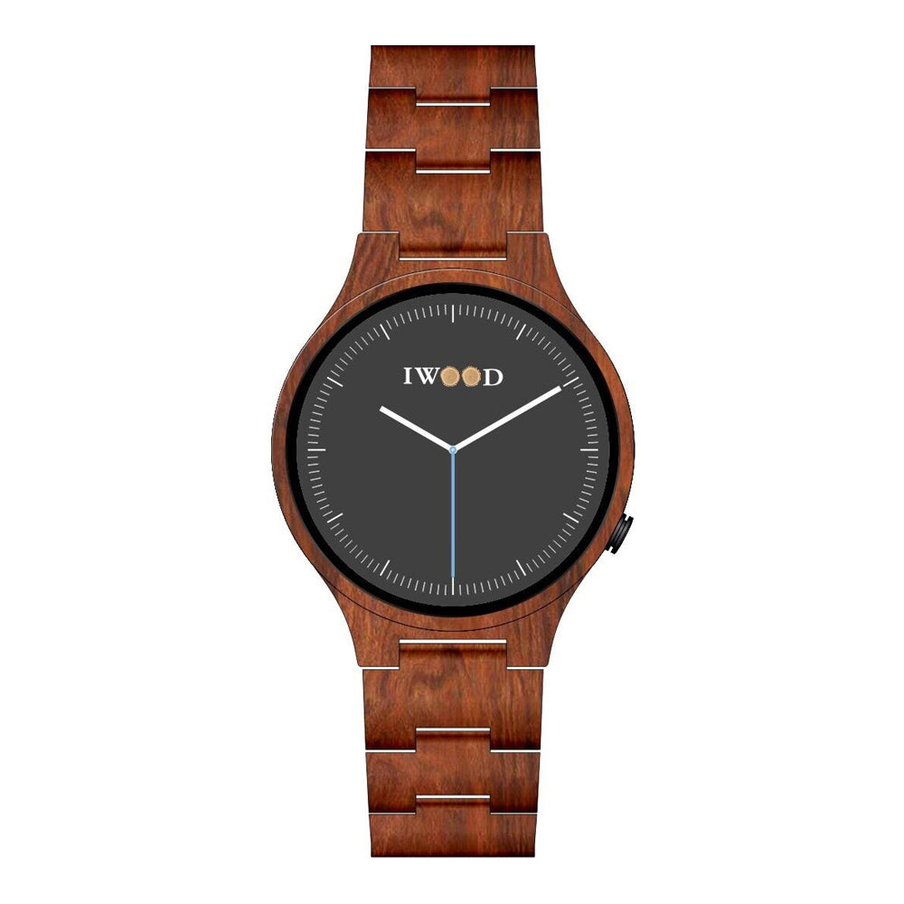 Iwood IW18441002 Echtholz-Herrenuhr aus Rosenholz