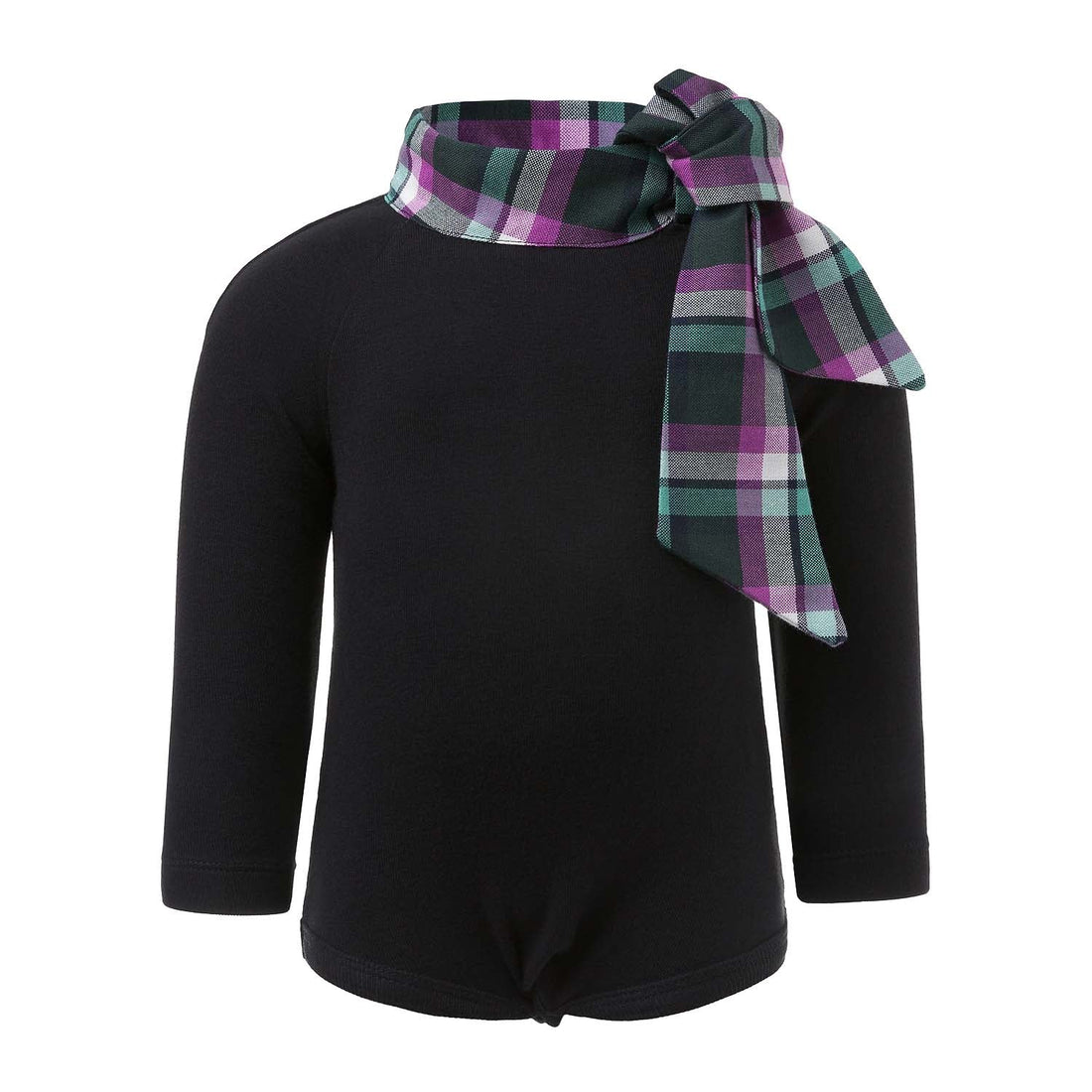 Infantium Victoria schwarzer Baby-Strampler mit Fliege