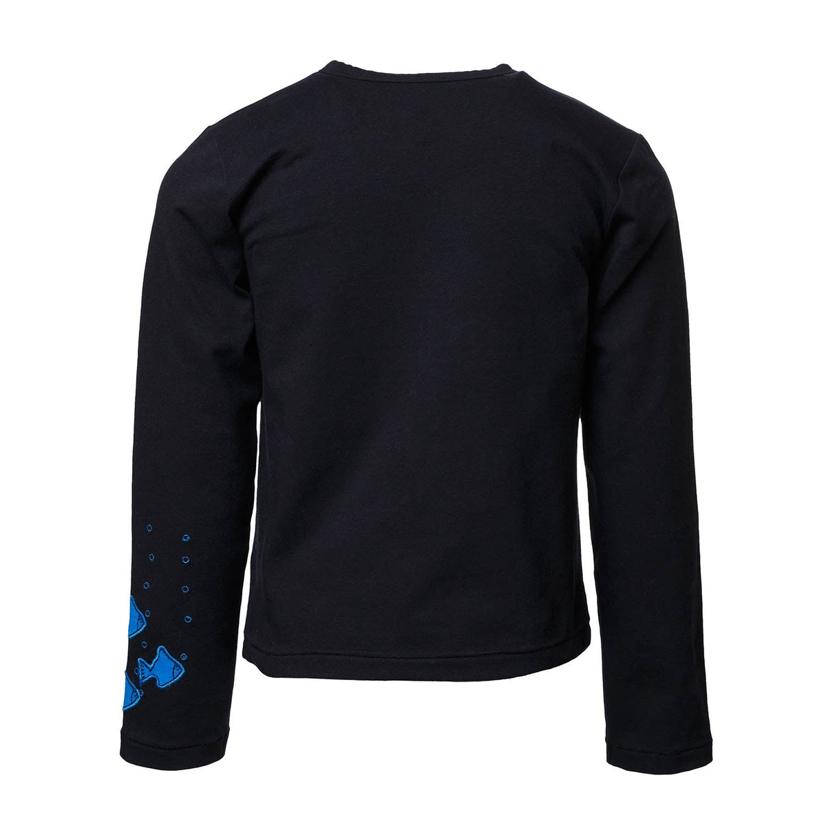 Infantium Victoria schwarzes Kinder-Langarmshirt mit U-Boot-Applikation