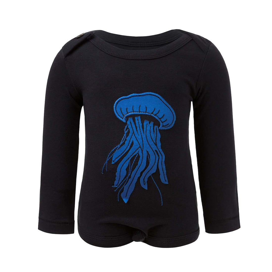 Infantium Victoria Baby-Strampler in Schwarz mit Quallenapplikation