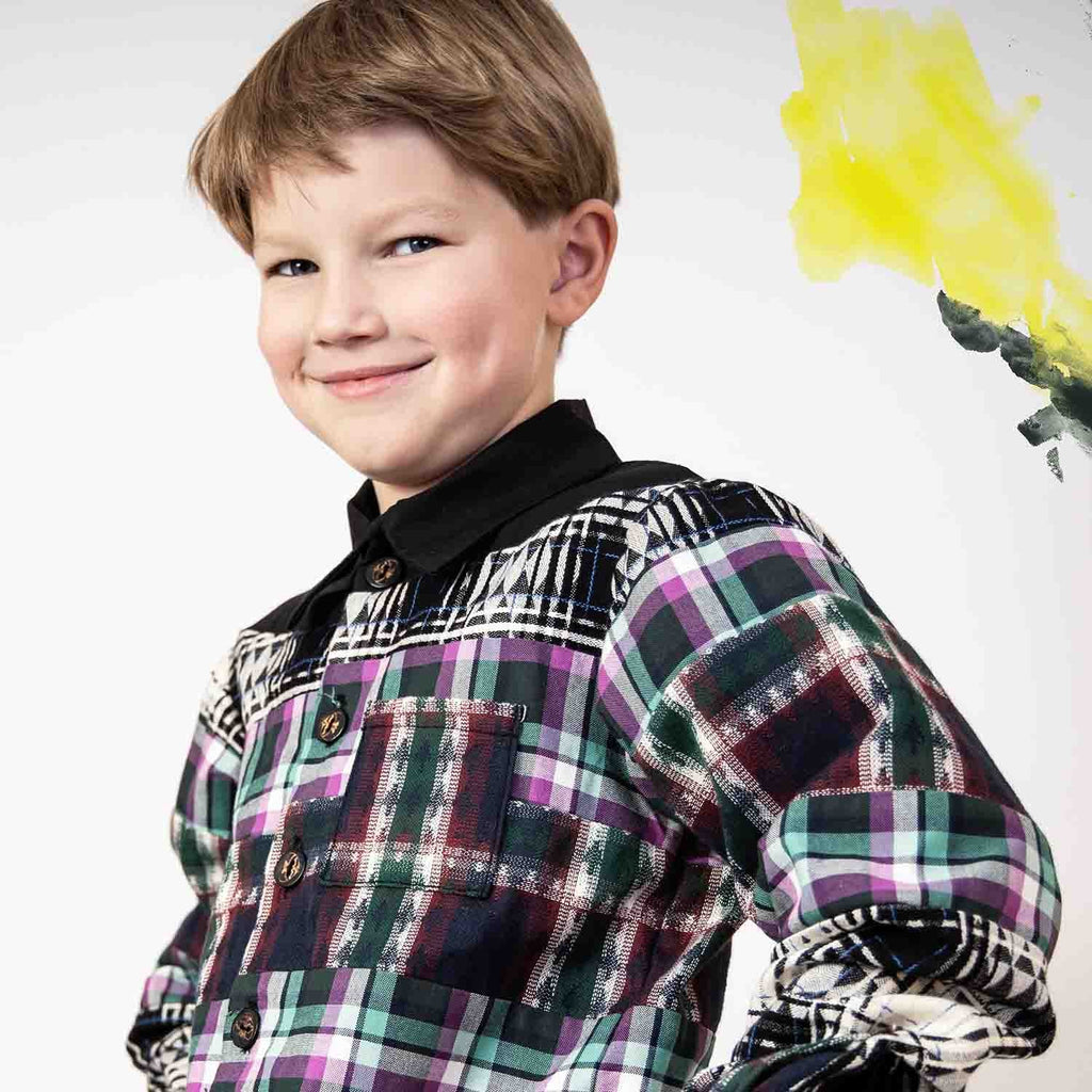 Gemischtes Tartan-Karohemd für Kinder