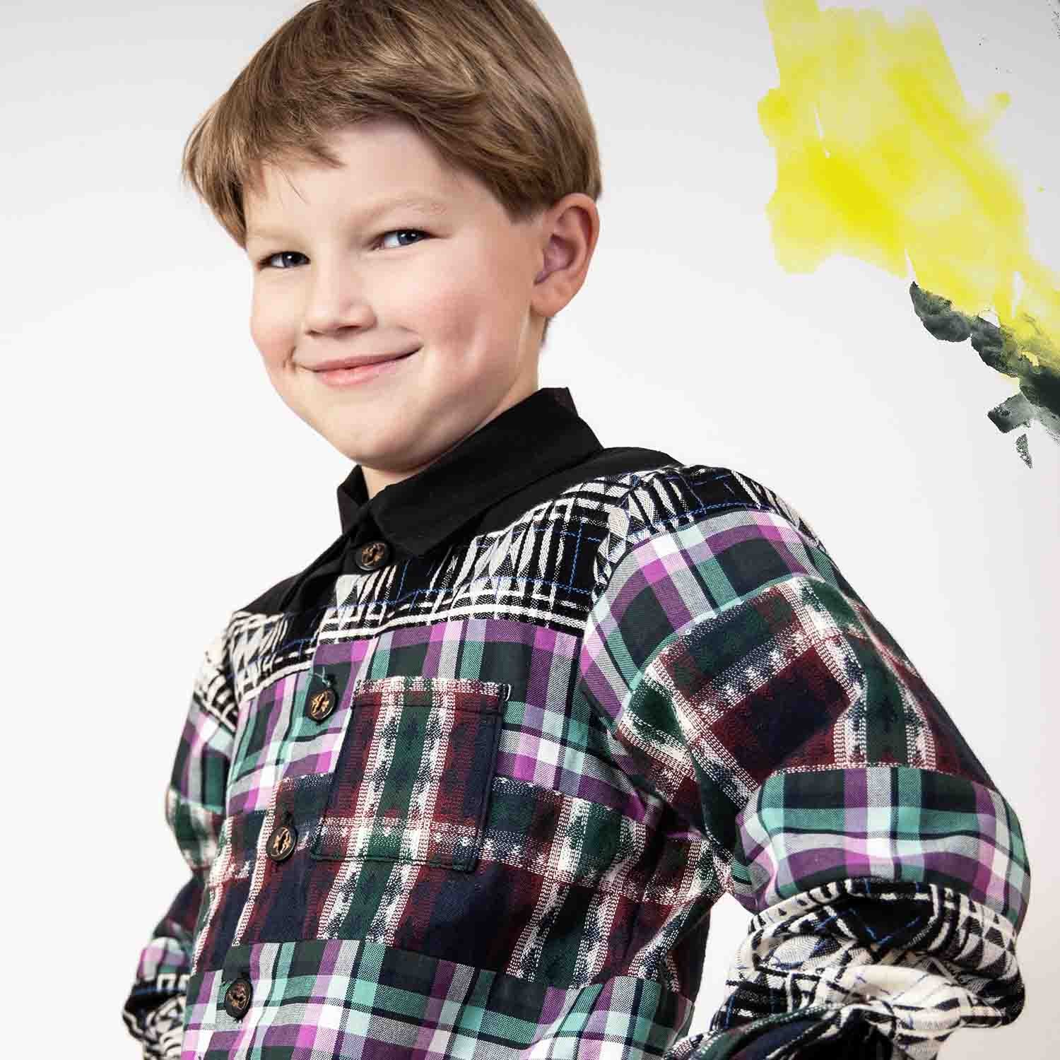 Gemischtes Tartan-Karohemd für Kinder