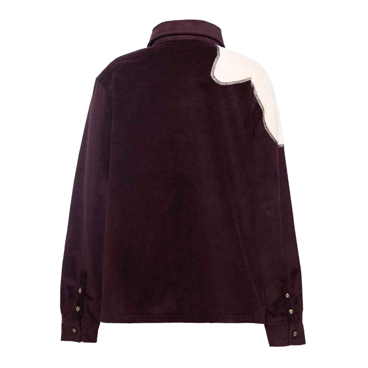 Kinder Samtbluse Aubergine – Cord &amp; Nicky-Samt Unisex | Infantium Victoria