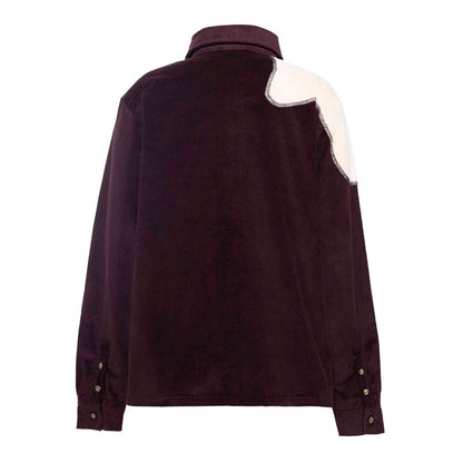 Kinder Samtbluse Aubergine – Cord &amp; Nicky-Samt Unisex | Infantium Victoria