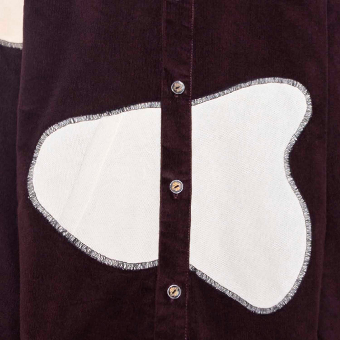 Kinder Samtbluse Aubergine – Cord &amp; Nicky-Samt Unisex | Infantium Victoria