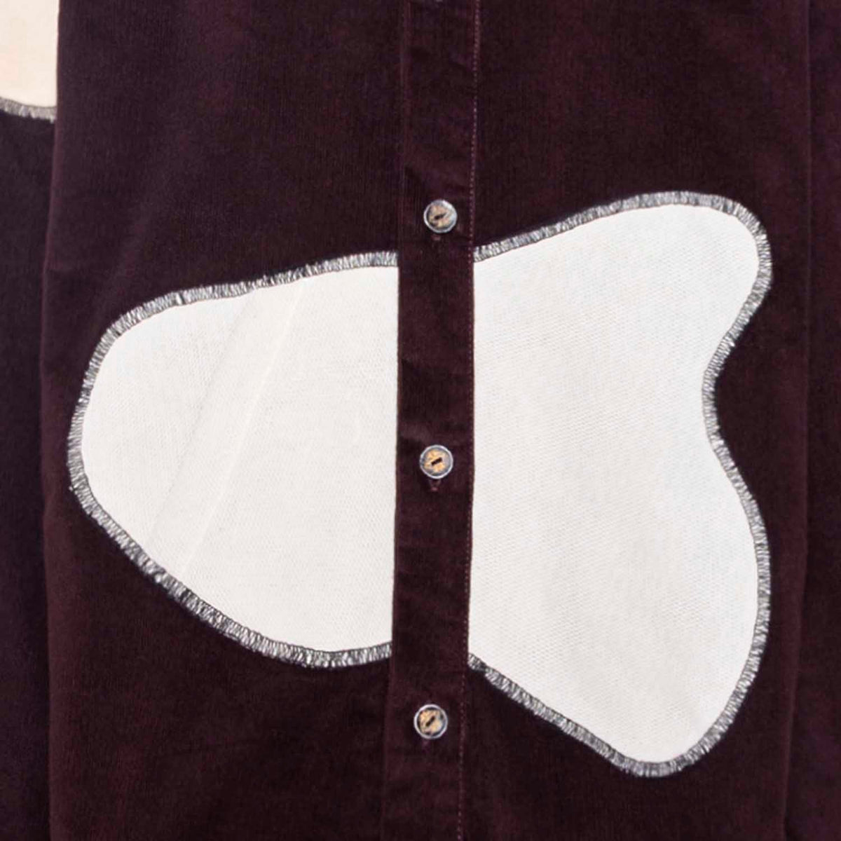 Kinder Samtbluse Aubergine – Cord &amp; Nicky-Samt Unisex | Infantium Victoria