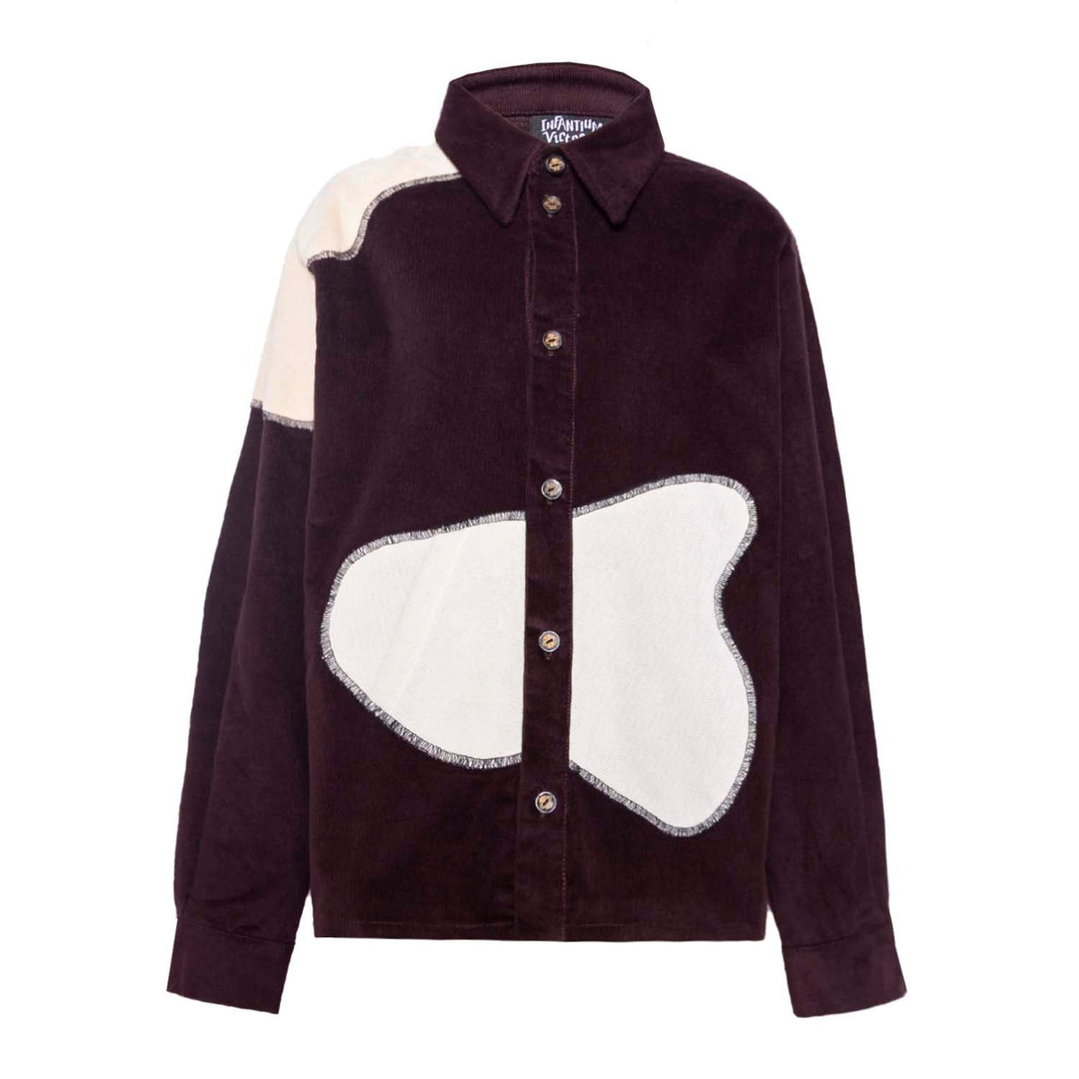 Kinder Samtbluse Aubergine – Cord &amp; Nicky-Samt Unisex | Infantium Victoria