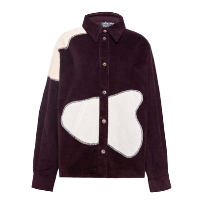 Kinder Samtbluse Aubergine – Cord &amp; Nicky-Samt Unisex | Infantium Victoria