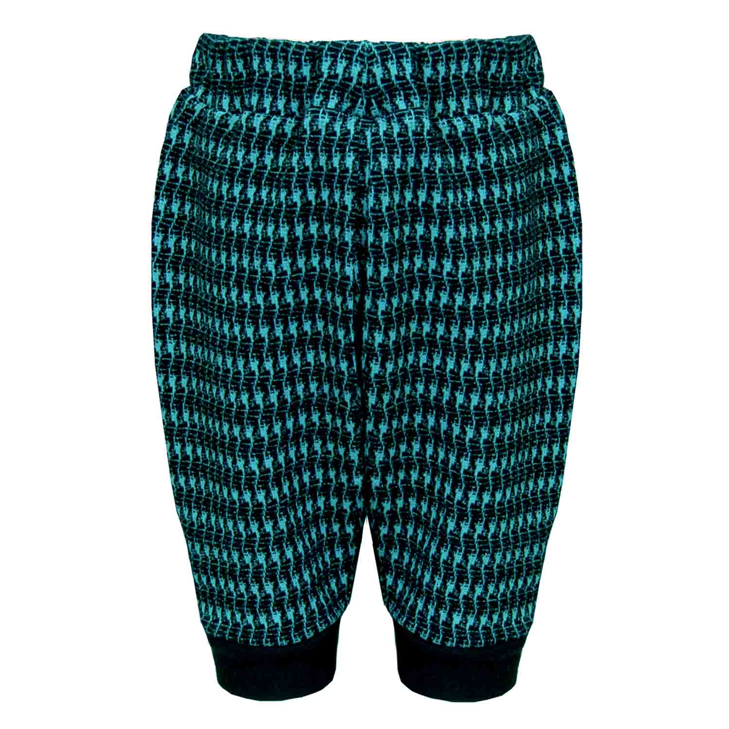 Schwarz-blaue Pied-de-Poule-Babyhose