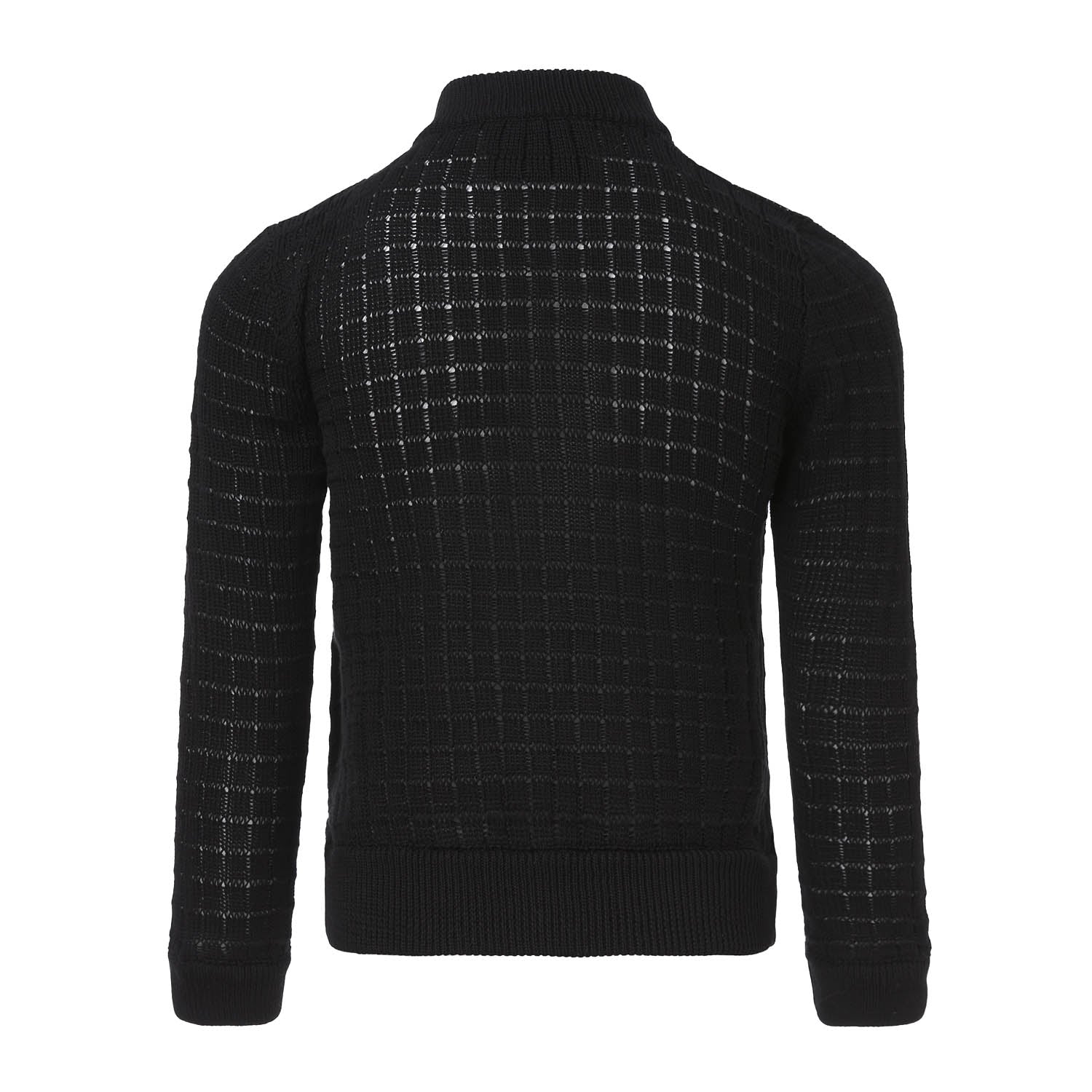 Schwarzer Sommer-Cardigan mit Knopfverschluss vorn