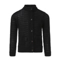 Schwarzer Sommer-Cardigan mit Knopfverschluss vorn