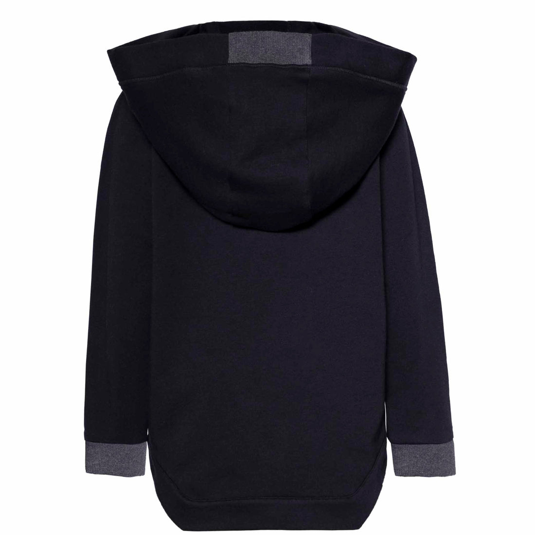 Infantium Victoria schwarzer Kinderhoodie aus Baumwolle mit Applikation