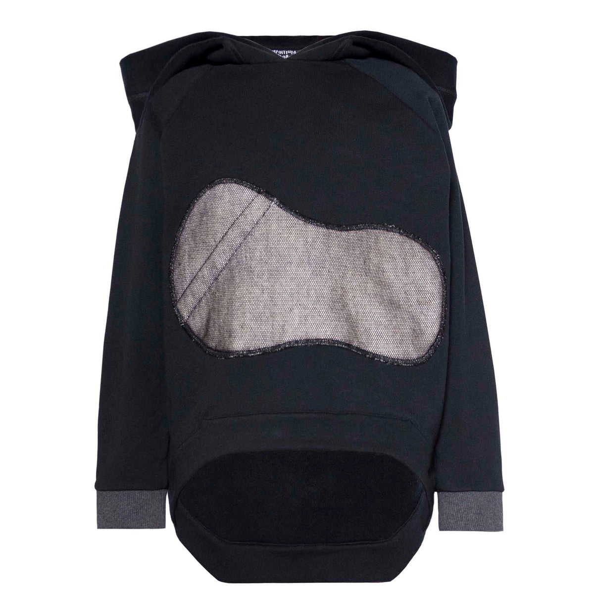 Infantium Victoria schwarzer Kinderhoodie aus Baumwolle mit Applikation