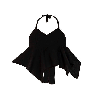 Kids Black Asymmetrical Top ao