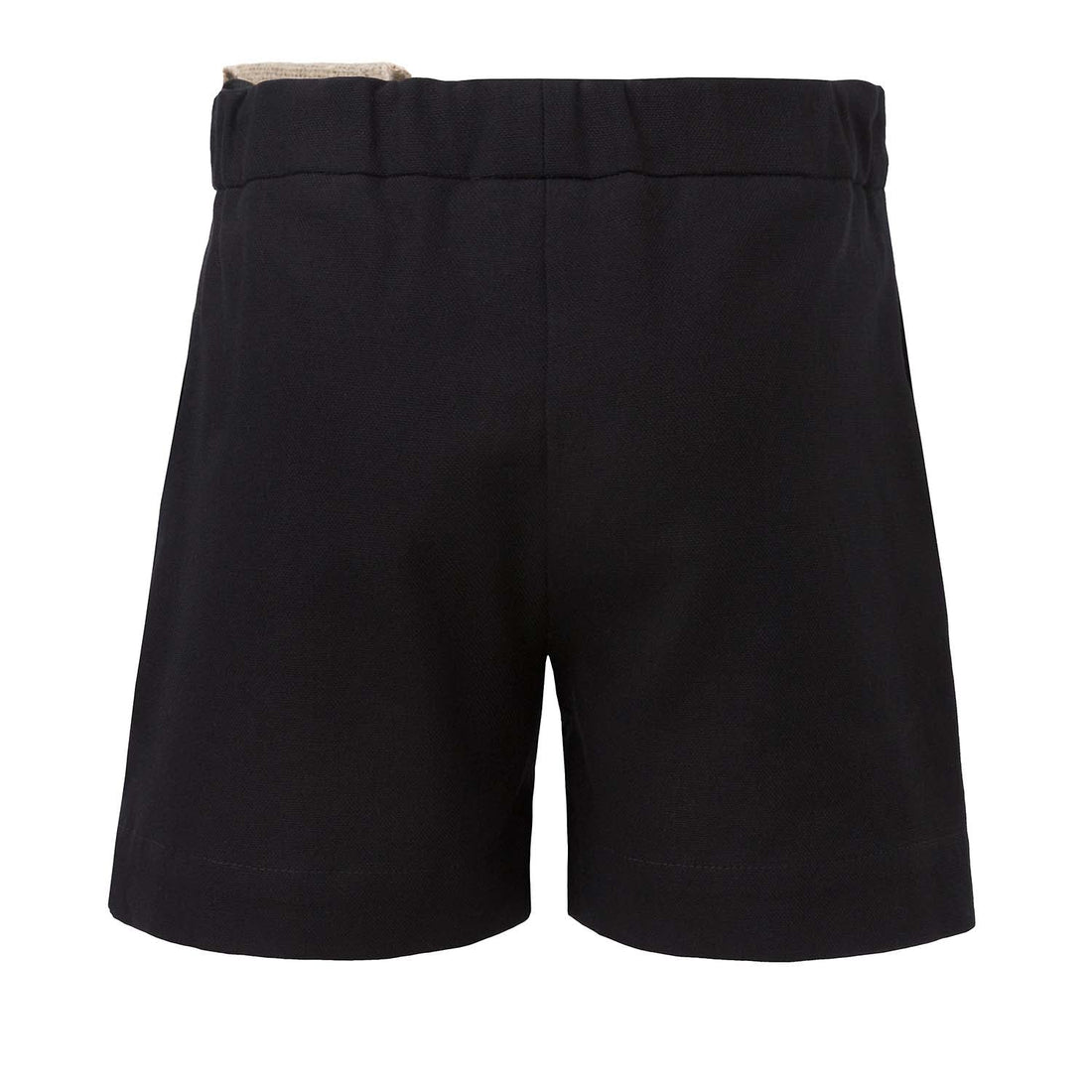 Kinder Shorts Schwarz mit Hanfschärpe – 100% Baumwolle Handstickerei | Infantium Victoria