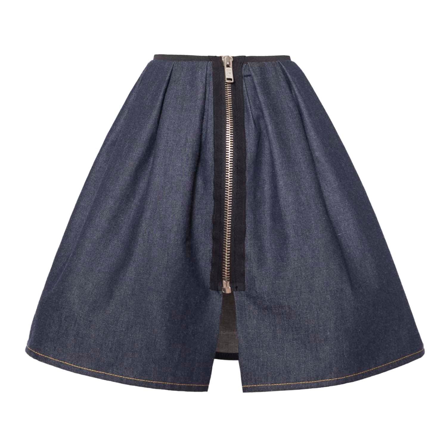 Blauer Jeansrock mit Appliké