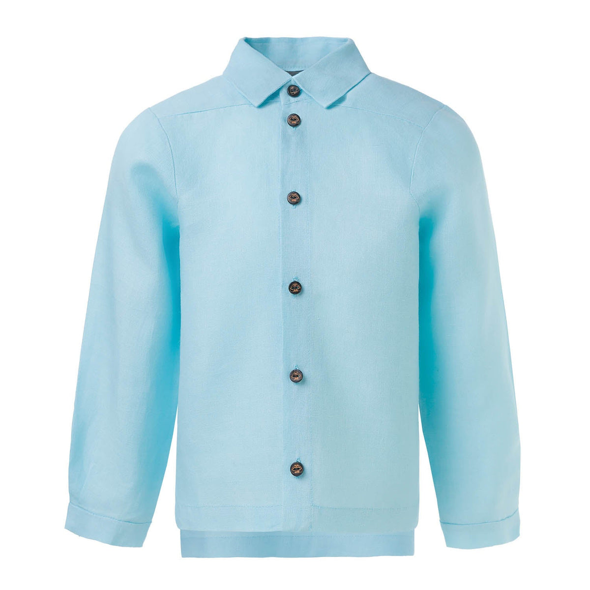 Kinder Leinenhemd Blau – Unisex Avant-Garde Langarm | Infantium Victoria