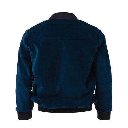 Kinder Samt-Blazer Benzinblau – Unisex Dandy-Jacke 100% Baumwolle | Infantium Victoria