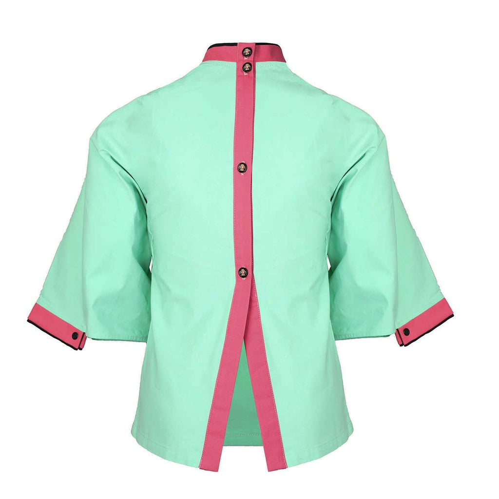 Kinder-Kimono-Shirt in Mint