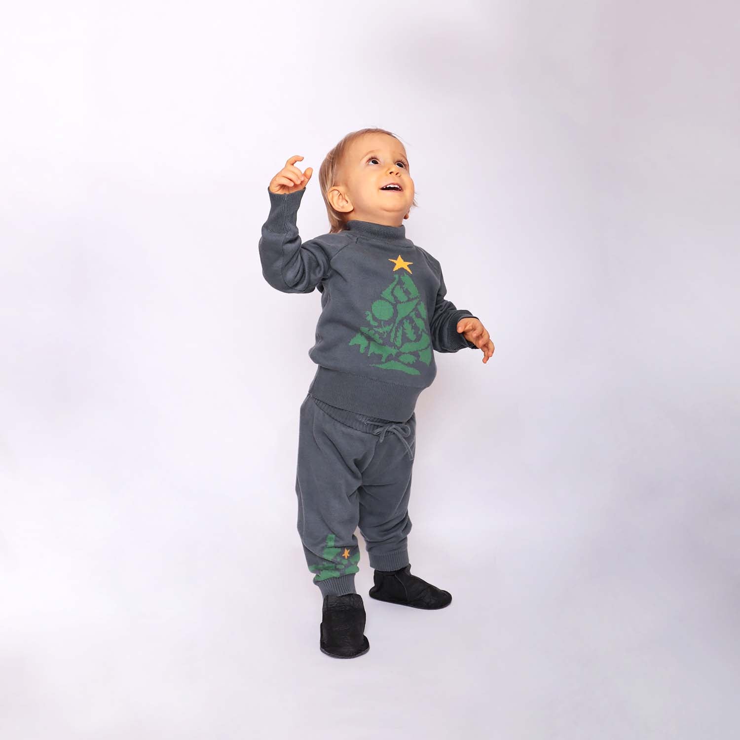 Baby-Weihnachtsleggings in Grau