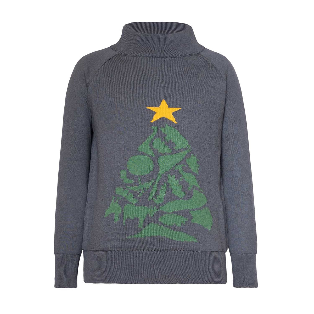 Infantium Victoria grauer Kinder-Weihnachtspullover mit Tiermotiv