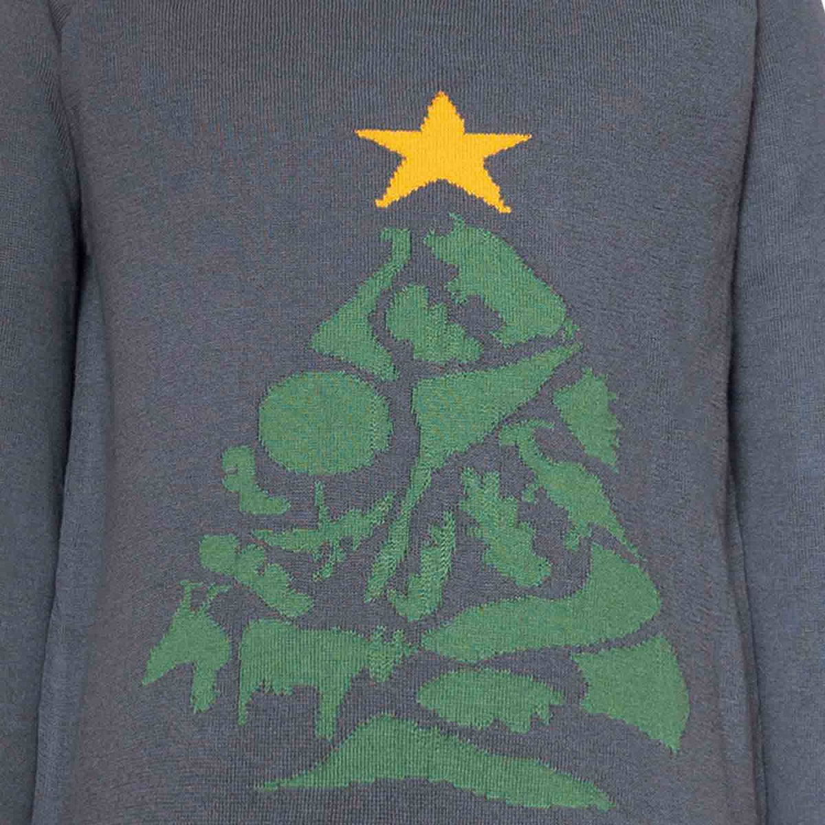 Infantium Victoria grauer Kinder-Weihnachtspullover mit Tiermotiv