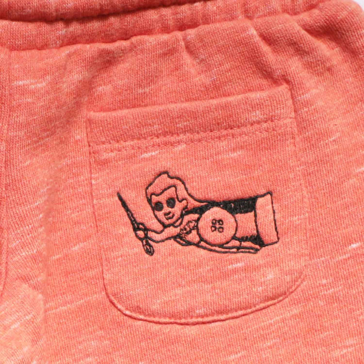 Baby Jogginghose Orange mit Stickerei – GOTS Bio-Baumwolle | Infantium Victoria