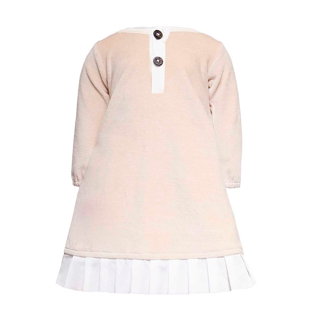 Babykleid in Pfirsich mit Appliké
