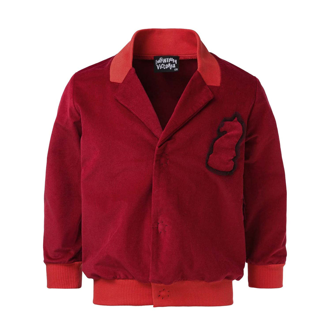 Infantium Victoria Kinder-Cordblazer in Rot mit Schachfigur