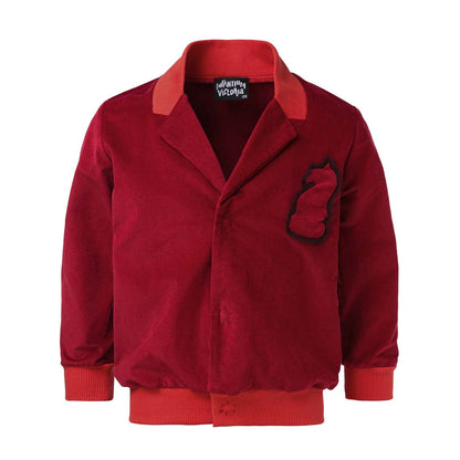 Infantium Victoria Kinder-Cordblazer in Rot mit Schachfigur