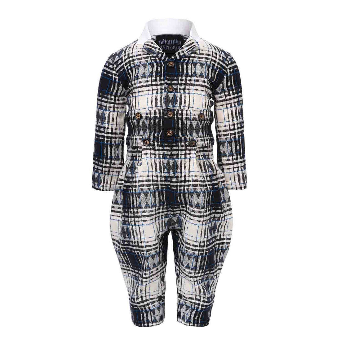 Infantium Victoria Tartan-Baby-Strampler aus Baumwolle