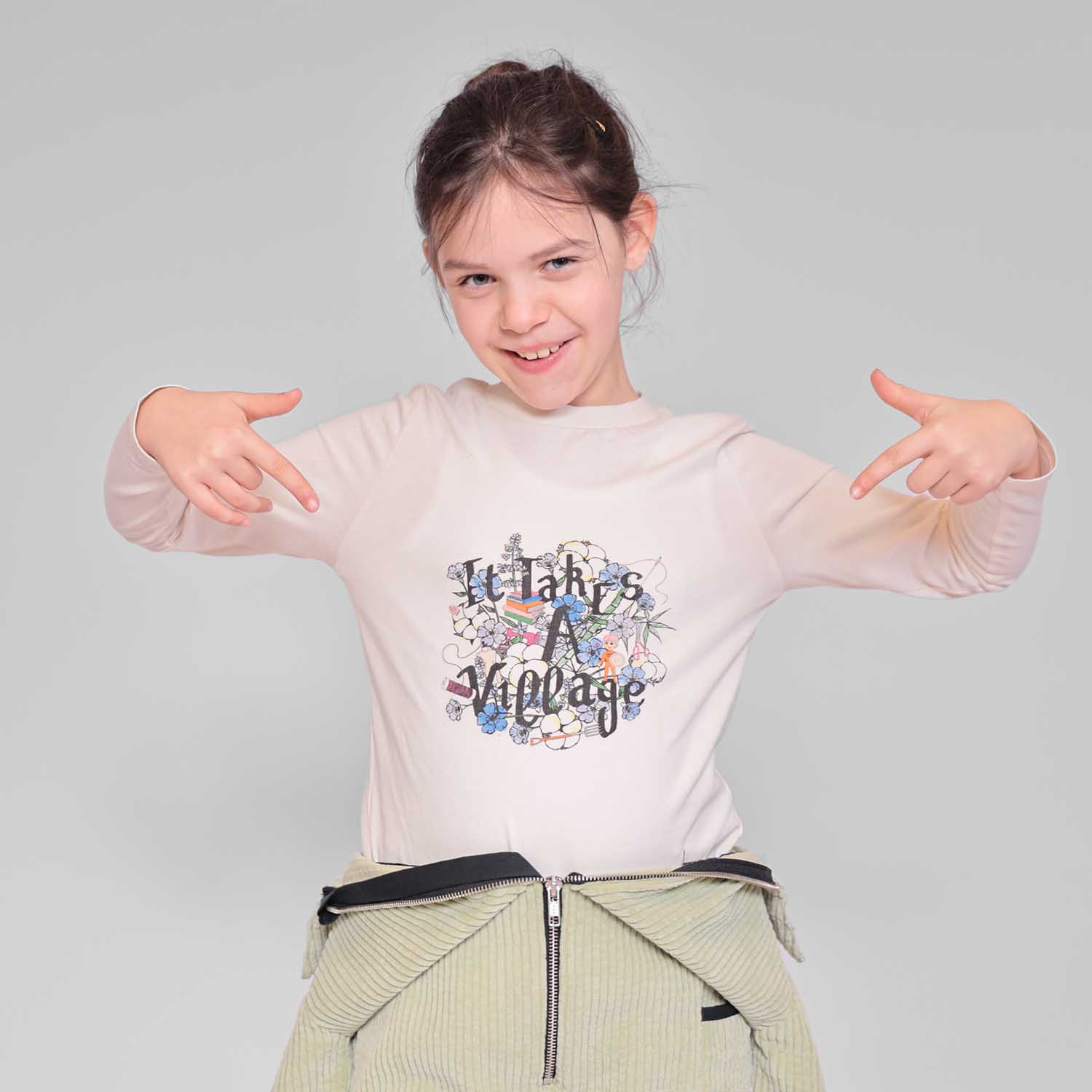 Kinder-Langarm-T-Shirt mit Aufdruck