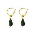 Jade Creolen-Set mit Mini-Charm – Echter Grüner Jade handgefertigt | Ifemi Jewels
