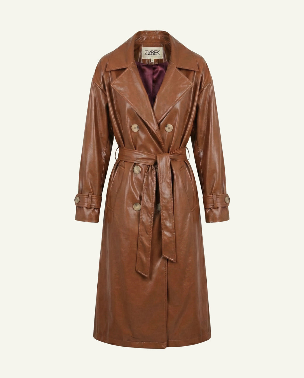 Trenchcoat Schokoladenbraun | 100% Baumwolle | Damen Oversized