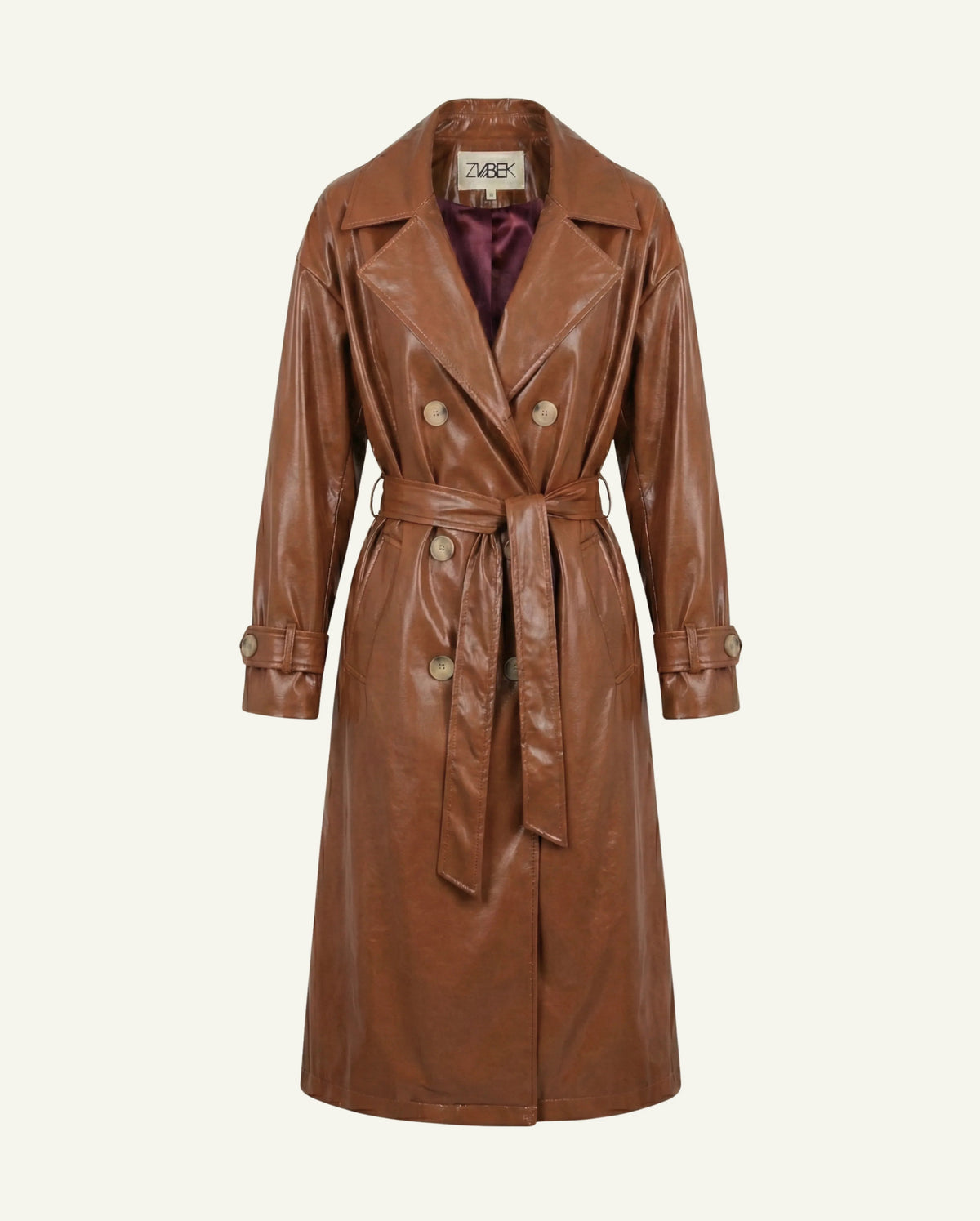 Trenchcoat Schokoladenbraun | 100% Baumwolle | Damen Oversized