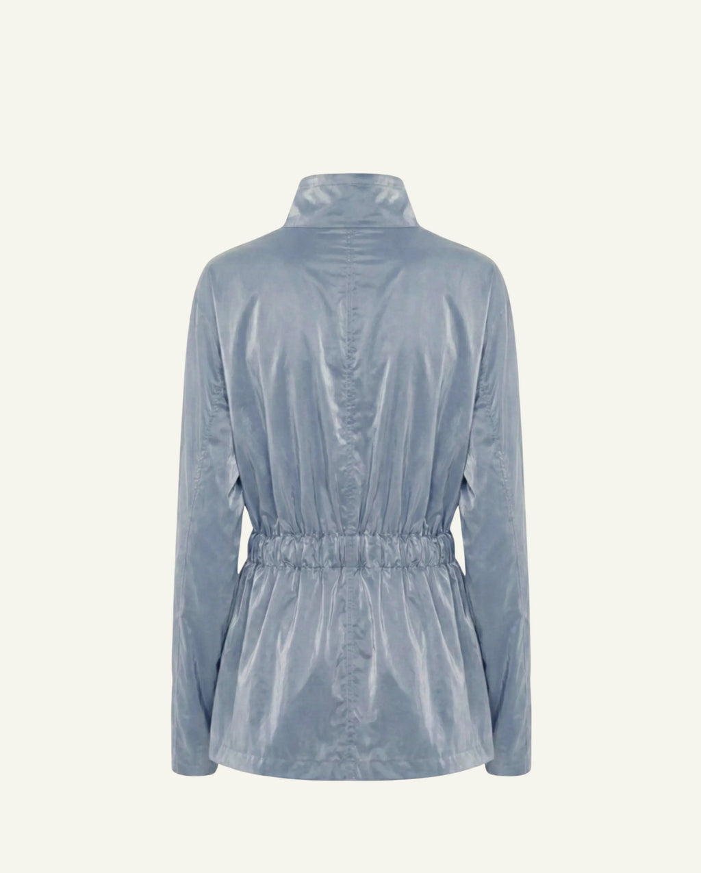 Einteilige Baumwollwindjacke mit Lyocell/Wollfutter – Hellblau