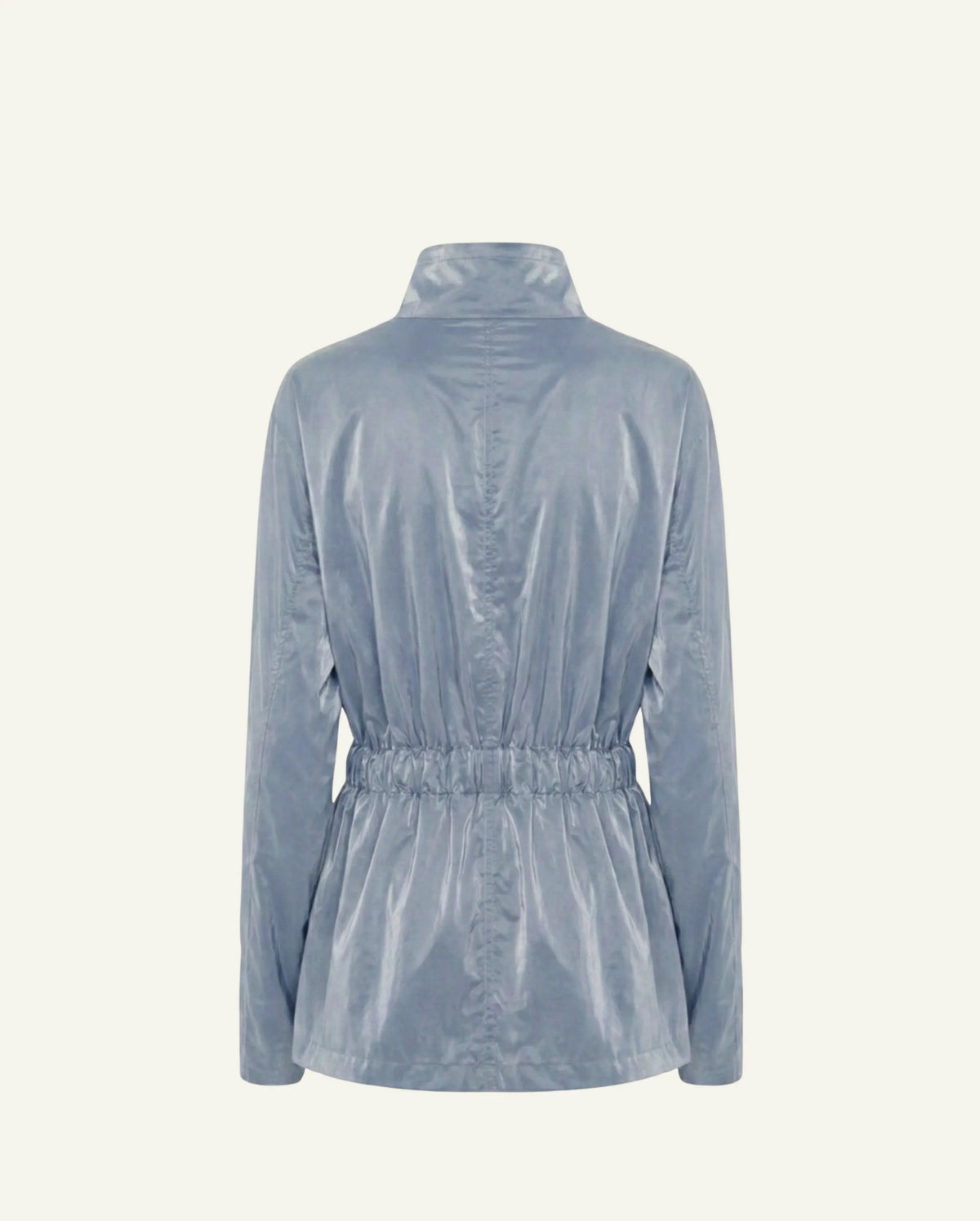 Einteilige Baumwollwindjacke mit Lyocell/Wollfutter – Hellblau
