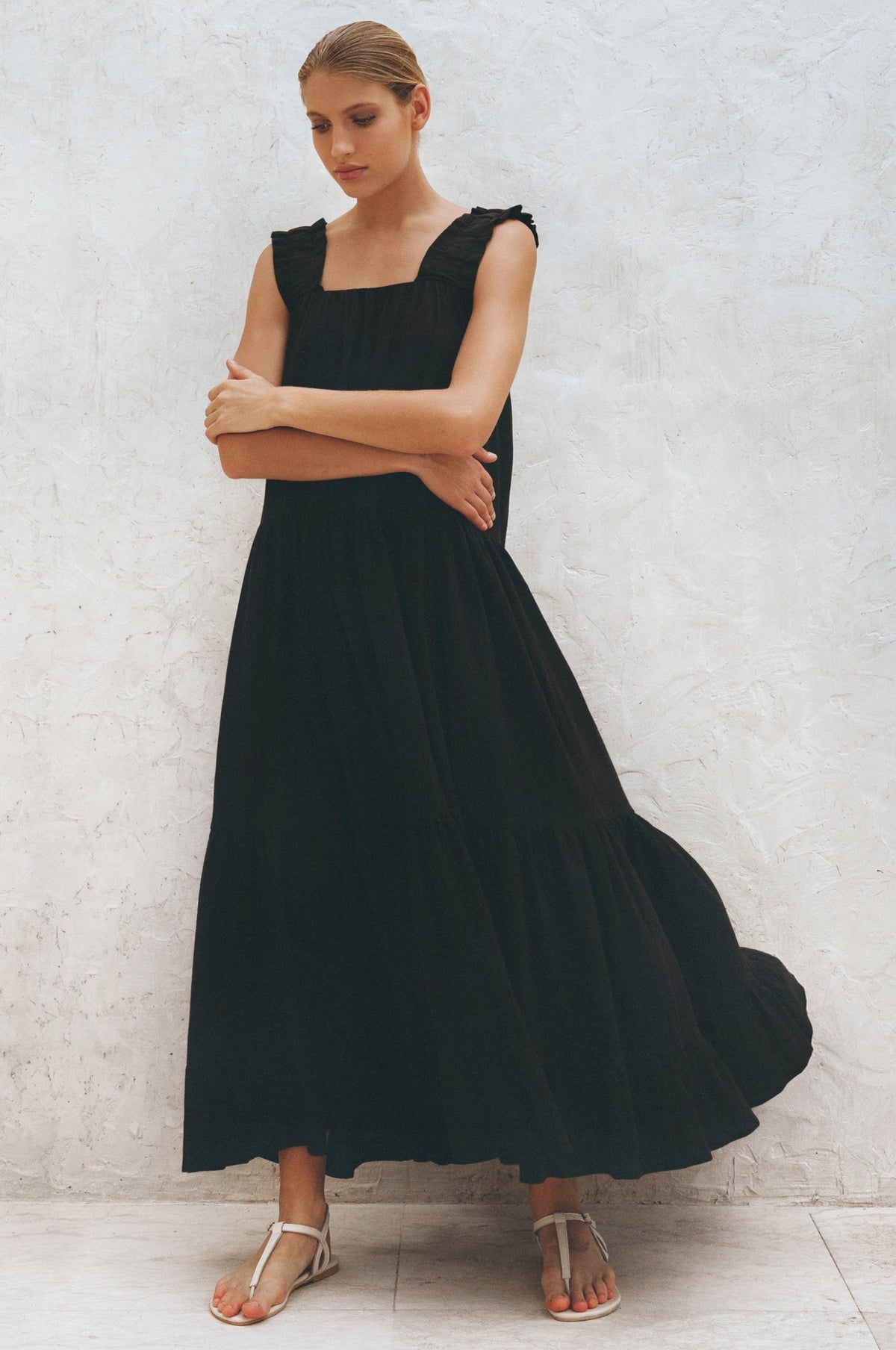 La Palma Leinen-Maxikleid