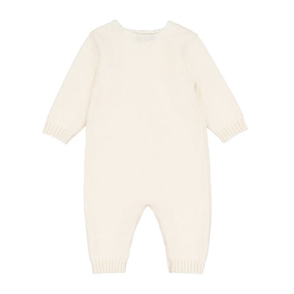 Baby Strampler Reines Kaschmir Creme mit Bärchen | NANAN – Ultimativer Luxus