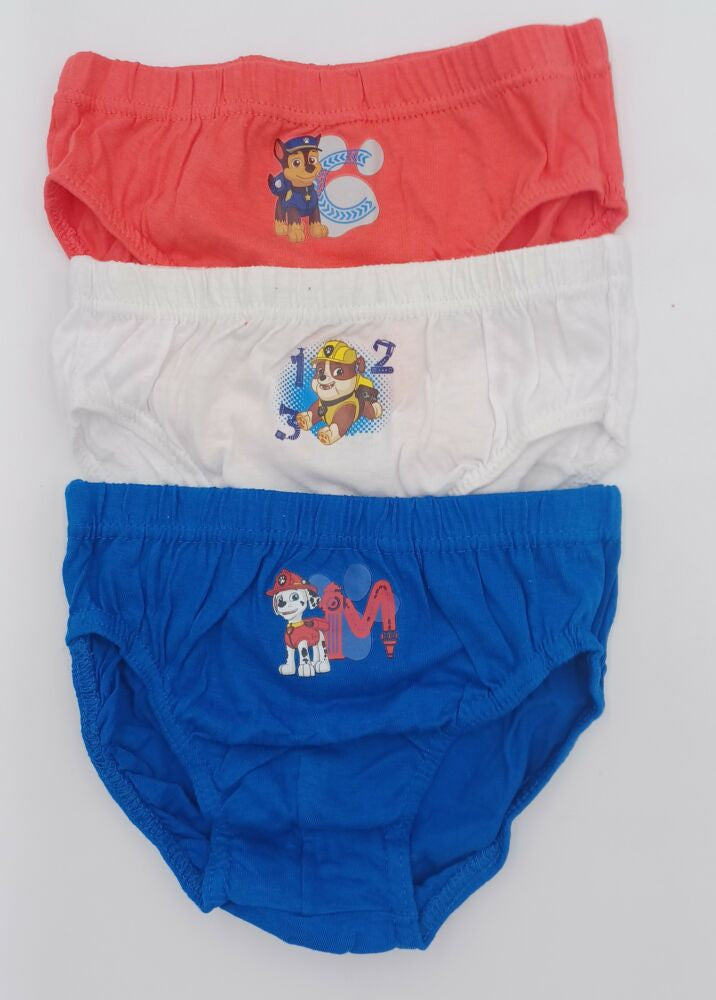 Baumwoll-Unterhosen für Jungen – 3er-Pack – Paw Patrol – Gr. 110–116