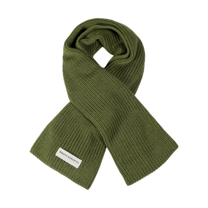 RB5004E | CERVINO Strickschal &amp; Mützen-Set – Wollmischung – Made in Italy – Grün
