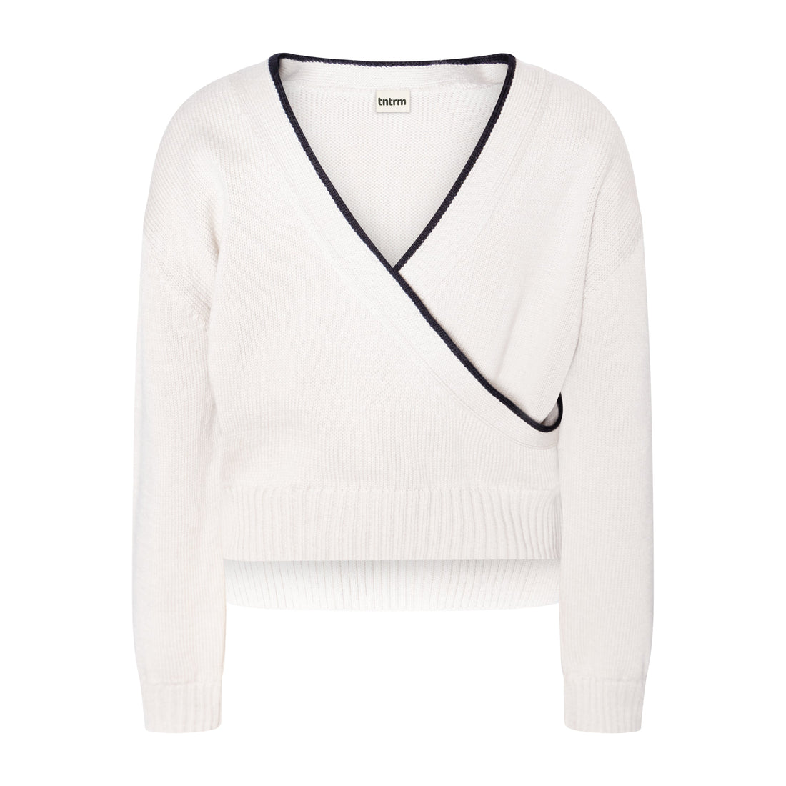 Kinder Strickpullover Schwarz-Weiß „Beauty Edge“ – 100% Baumwolle | TNTRM