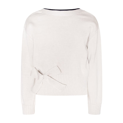 Kinder Strickpullover Schwarz-Weiß „Beauty Edge“ – 100% Baumwolle | TNTRM